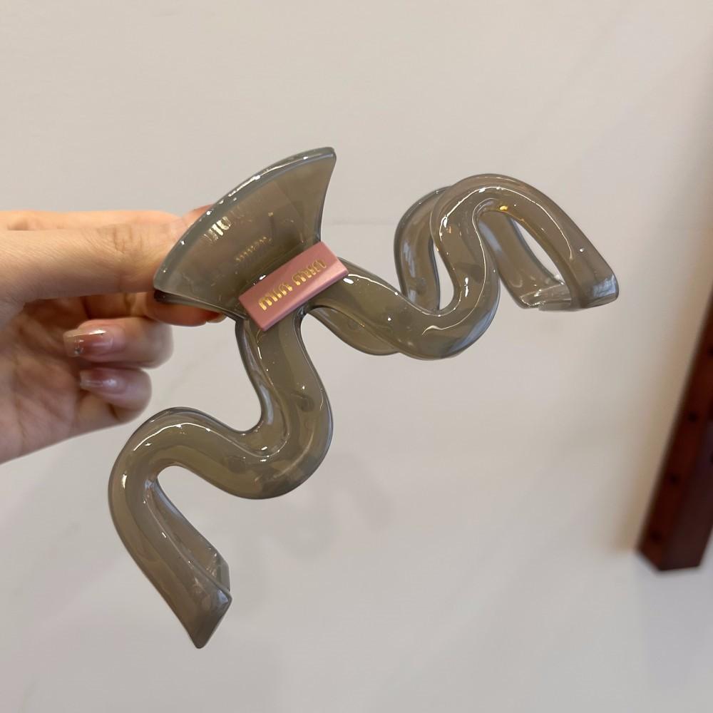 Creme Wellen Griffklammer Große Haarmenge Haarnadel Hinterkopf Haar Griffscheibe Haifisch-Haarklammer