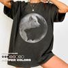 Comfort Colors® Vintage 90s Wolf Graphic T-Shirt, Yin Yang Wolf T-Shirt, Unisex Tee