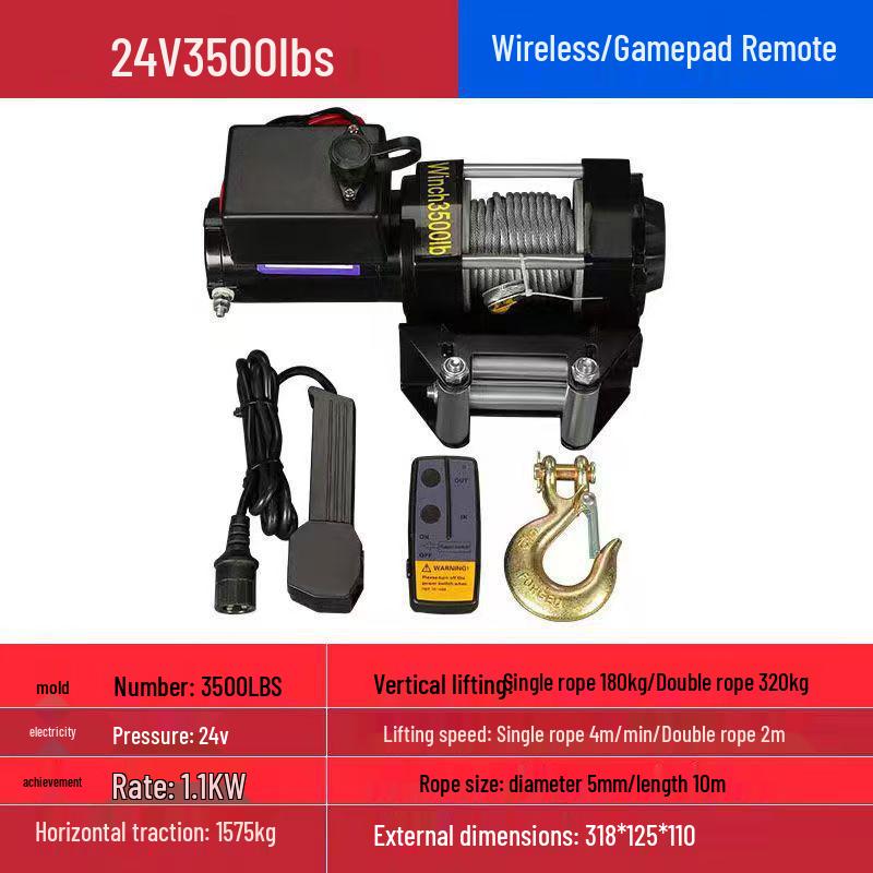 12V/24V Electric Off-Road Car Winch & Hoist