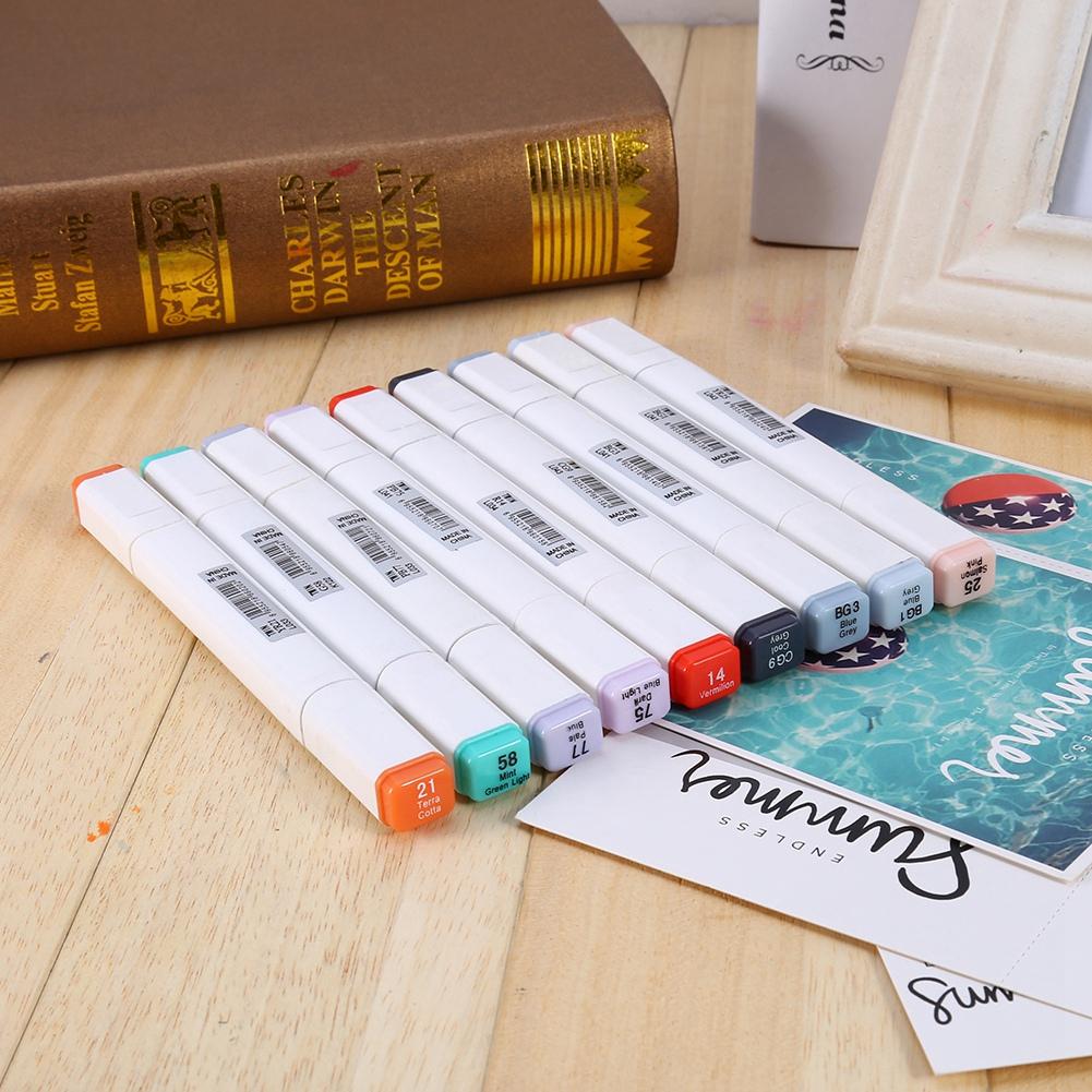 60 Assorted Colors Alcohol Graphic Marker Pen Set Dual Heads Animation Design Drawing Art Pen