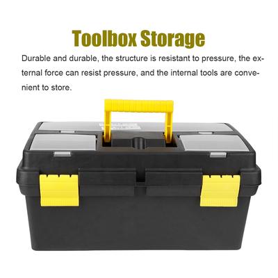 G-559-3 Large Plastic Tool Case Storage Box with Ergonomic Handle Slip-  Handle for Storage