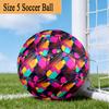 1PC Neon Hexagon Patterns Size 5 Soccer Balls, Anti-Slip, Outdoor Sport, a Unique Gift, Birthdays, Christmas Gifts Valentine'S Day Gifts A73