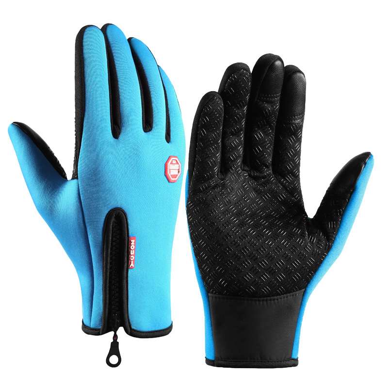 2PCS Winter Warm Full Fingers Gloves Waterproof Cycling Outdoor Sports Running Motorcycle Ski Touch Screen Fleece Gloves Guant