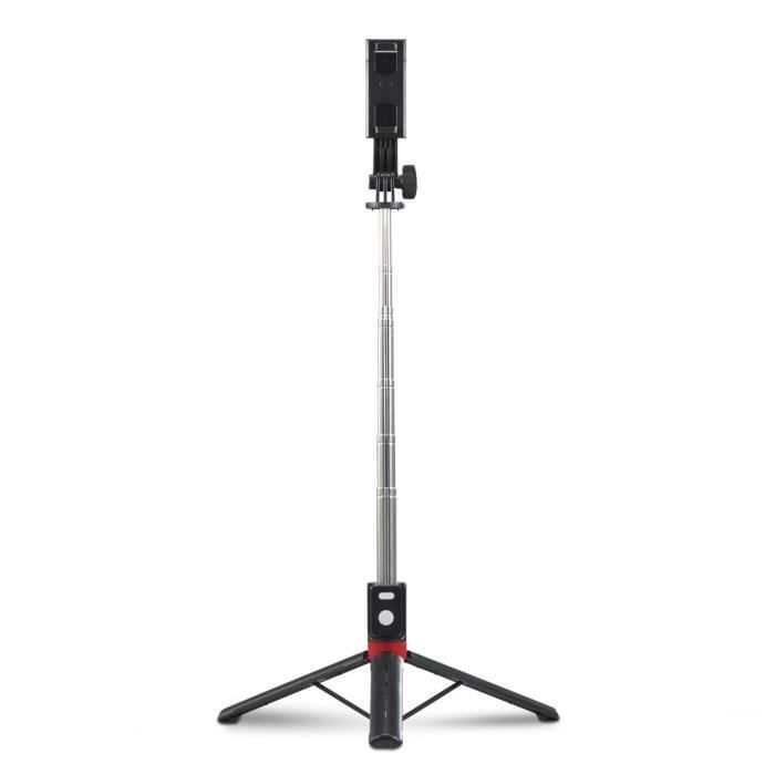 Perche à selfies - FANCY STAND - 110 cm - Déclencheur Bluetooth - Accessoires trépied - Noir