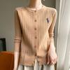 Spring and Autumn Women's Knit Sweater Round Neck Cardigan Sweater Twist Jacket
