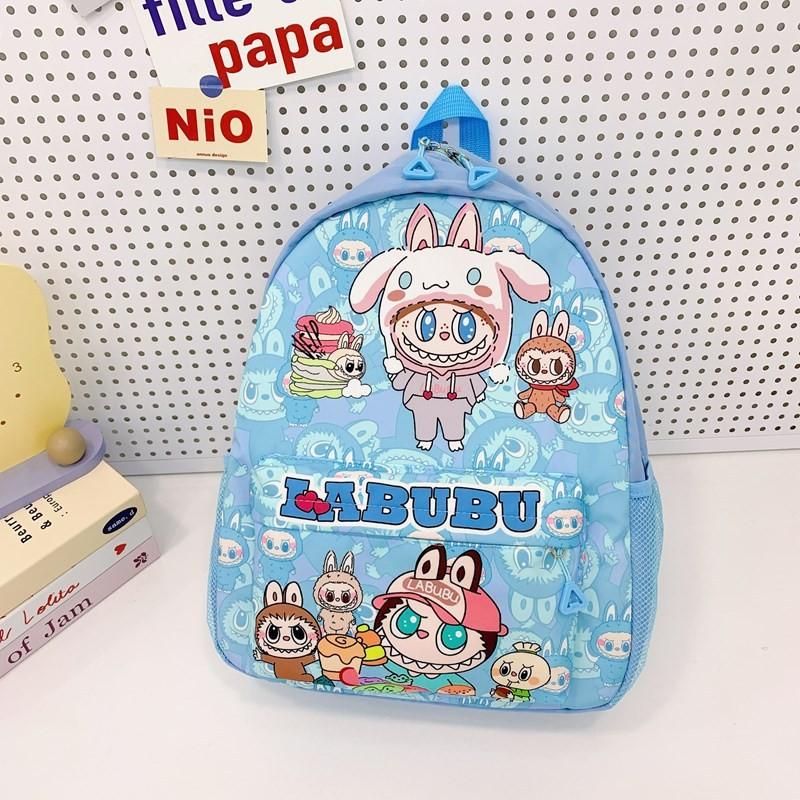 Adorable Bubble Mart Labubu Children Backpack Lightweight Nylon For School And Outdoor Fun