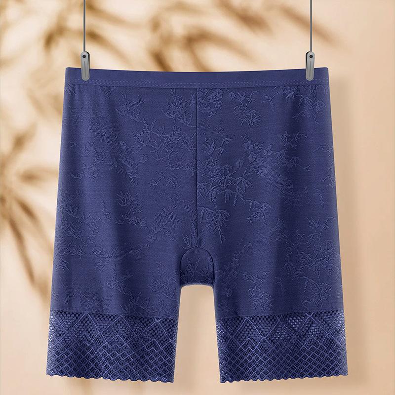 Culotte d'été pour femme grande taille, ajourée en dentelle, anti-reflet, taille haute