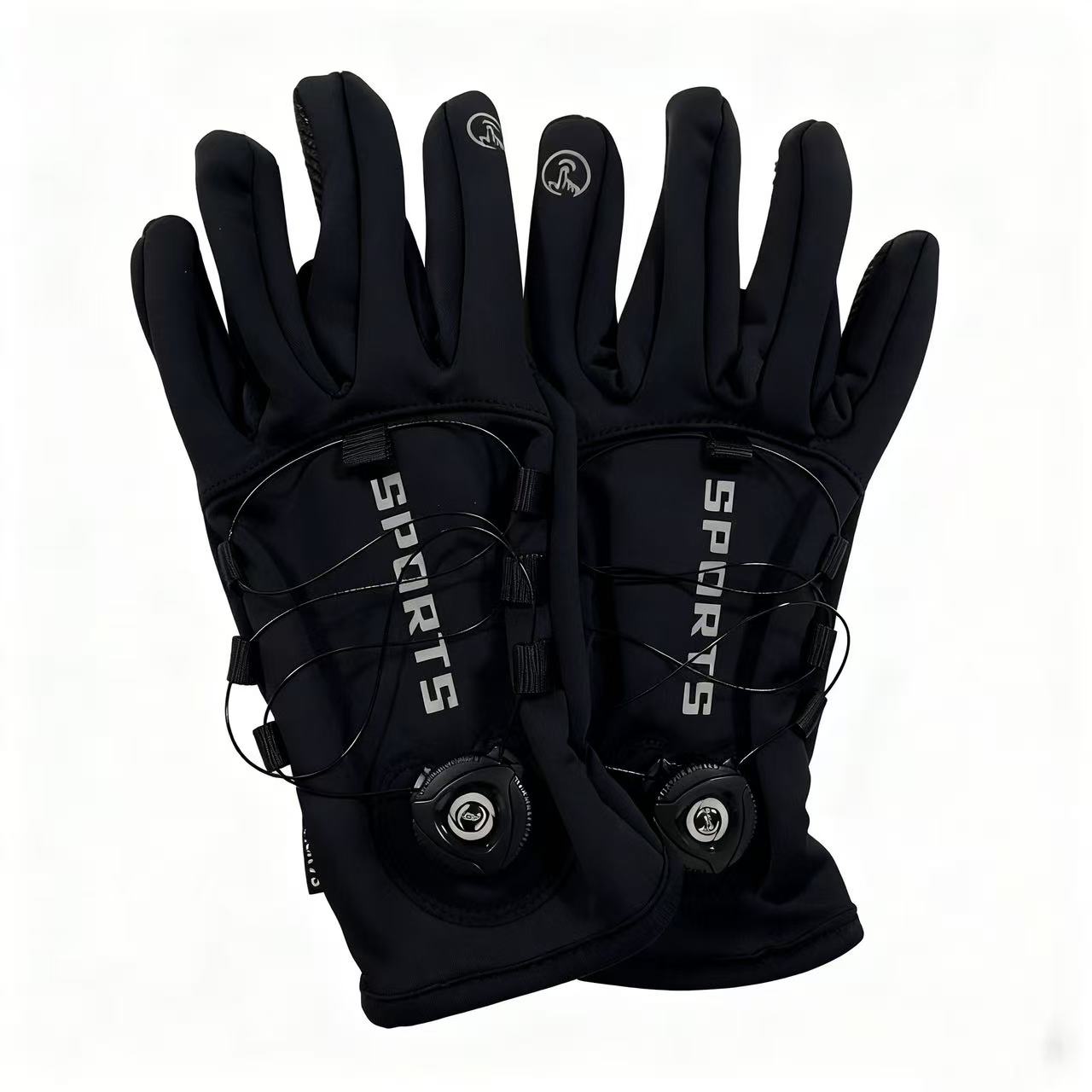 

1pair Winter Warm Gloves for Men Women Extended Thickened Windproof and Waterproof Sports Touchscreen Skiing Cycling Gloves XL чёрный