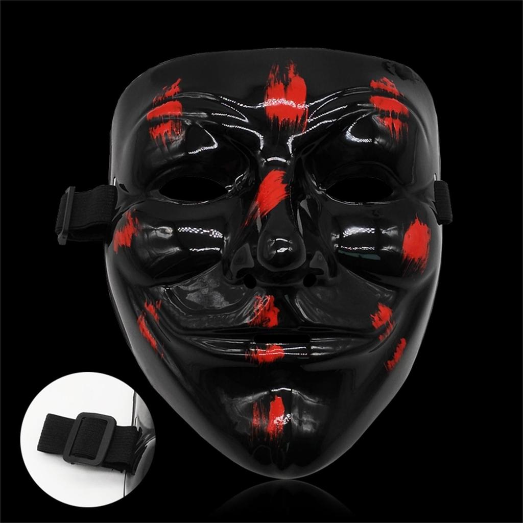 Halloween Masks Hacker Mask Black White V For Vendetta Hackers Cos Mask Halloween Cosplay Party Diy Masks Children Toys Masks