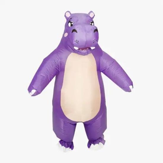 Karneval aufblasbares Kostüm, lila Nilpferd