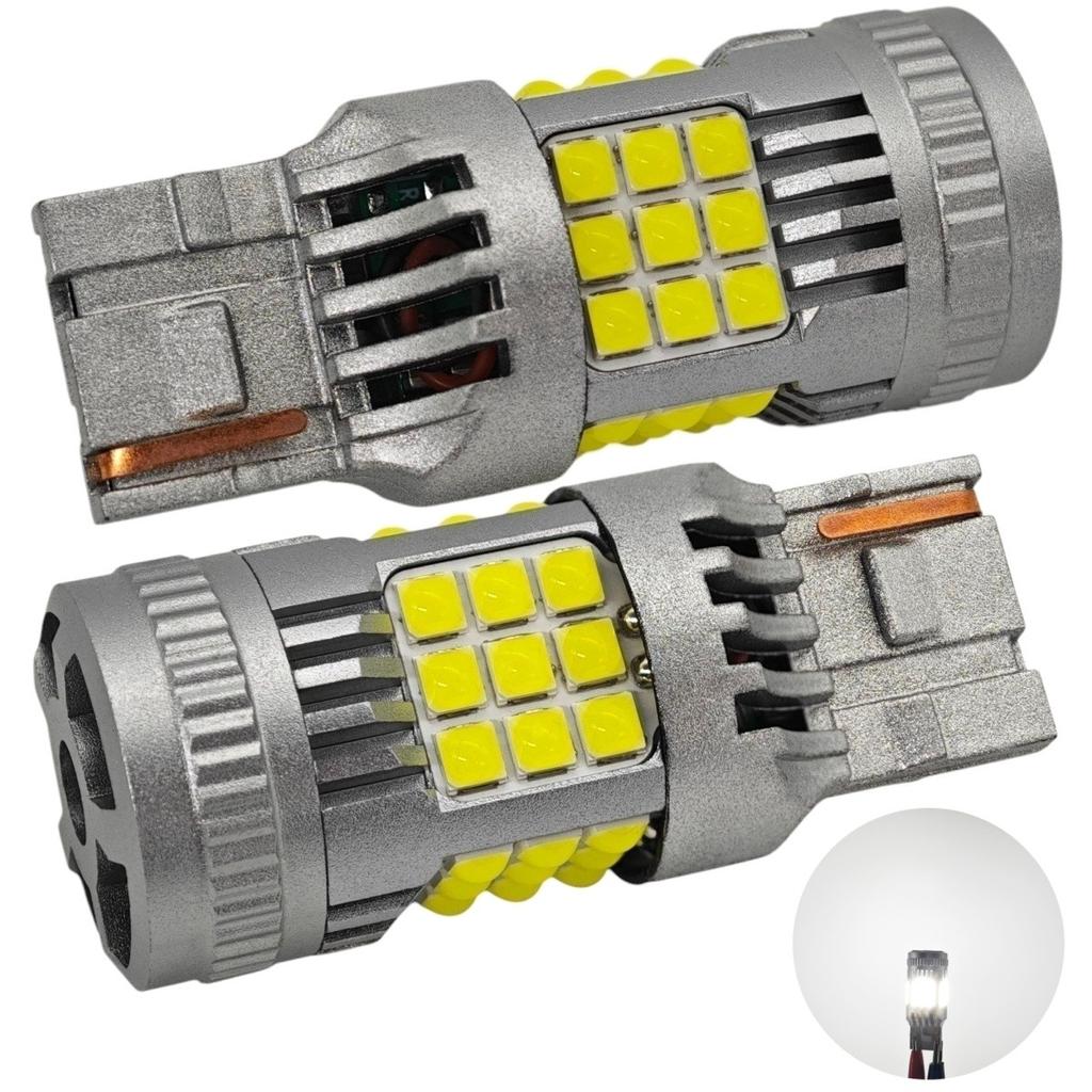 2 szt W21W LED 7440 żarówka 12-24V bez błędu 2200lm biała mocne światło