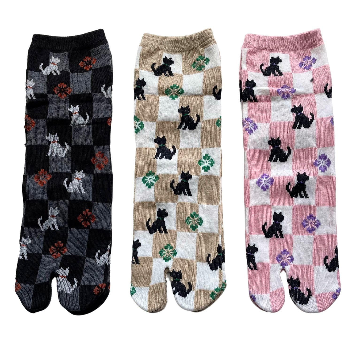 

Mode Select Tabi Made in Short 3 Cotton Cute Cat Japanese Festival Set Women s Socks, Japan, Length, Pairs, Blend, Print, Pattern, Socks, 3-Pair