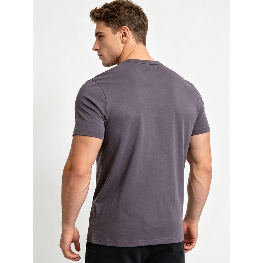 Men's Plus Size Henley T-Shirt (Up to 6XL) - 95% Cotton Short Sleeve Crew Neck Tee with Chest Logo - Big and Tall Casual Summer Top