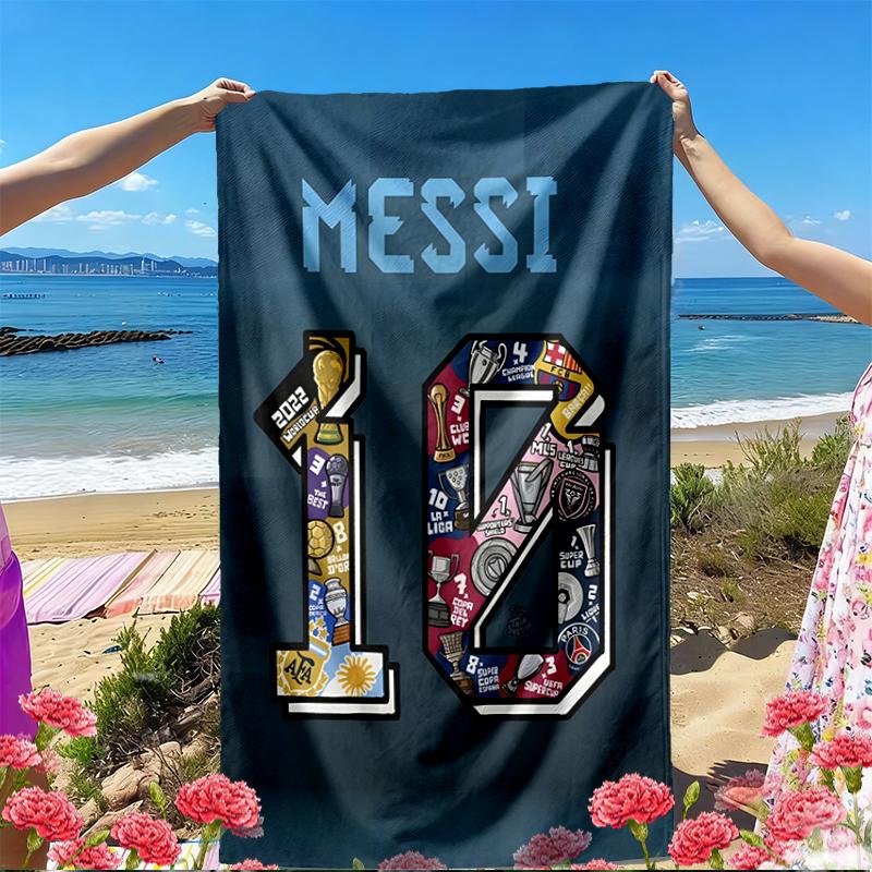 football player Print Beach Towel, Versatile Lightweight Absorbent Beach Towel for Pool Surf Yoga Bathroom, Perfect Birthday Holiday Gift