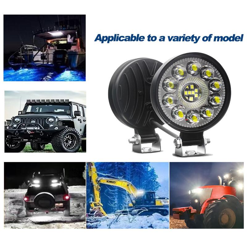 Auto Work Light 63W Led Light Round Square LED Offroad LED Bar 3 Inch Spot Flood Fog Lamp12V 24V Off Road 4x4 Led Headlight