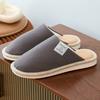 Autumn linen slippers cotton and linen indoor home floor non-slip men's large size fabric slippers four seasons household
