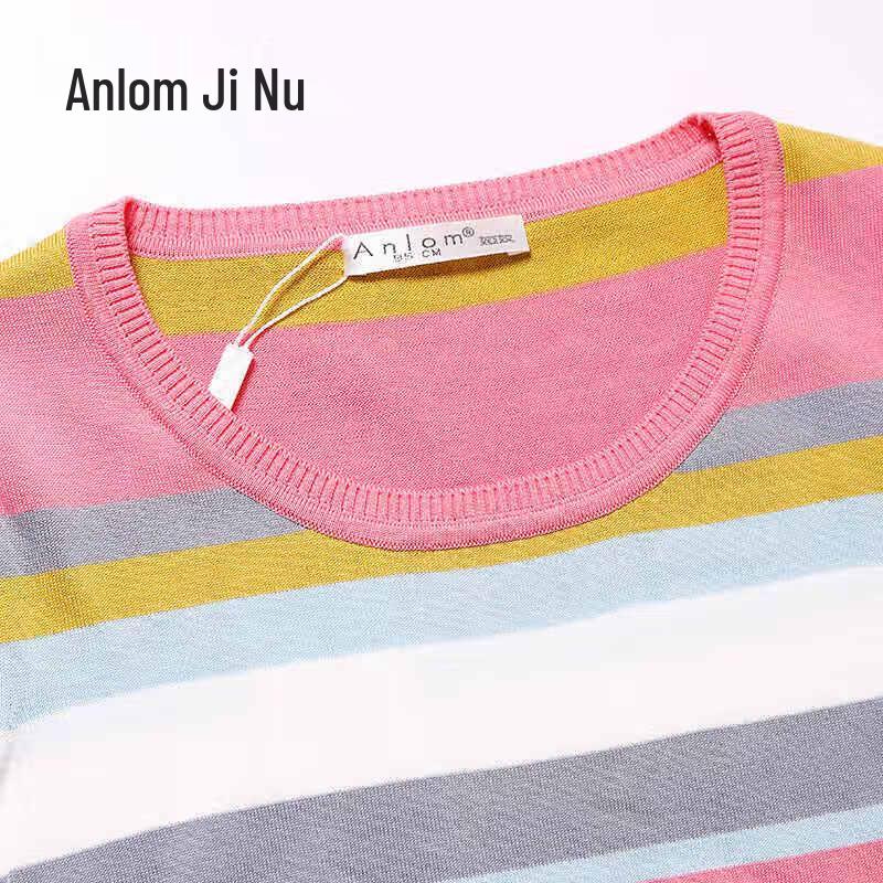 Anlom Women's Striped Long-Sleeve Crew Neck Knit Sweater, Style 1801008