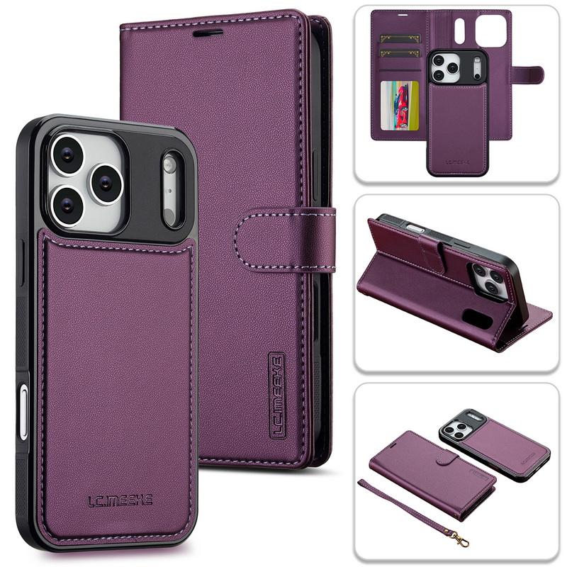 Magnetic Flip Wallet Case For iPhone 17 Pro Max iPhone 16 15 14 13 Pro Max 12 11 Air Luxury PU Leather Card Slots Phone Holder Cover