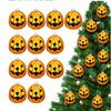Lillian Vernon Glass Jack-o'-Lantern Halloween Keepsake Ornaments - Set of 12 Mini