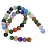 DIY Round Beads Mixed Colors Natural Stone Bracelet Necklace Jewelry Making Accessories 0.39in Diameter