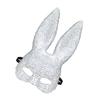 Rabbit Mask With Large Eye Designs Festival Elastic Bands Rabbit Face Mask with Glass Charm for Themed Celebration