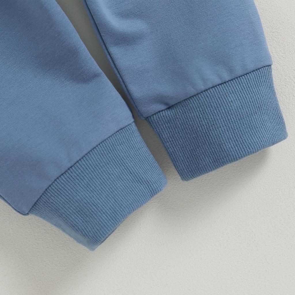 Seturi de primăvară pentru bebeluși băieți, 2 piese, Culoare contrastantă, Sweatshirt cu mânecă lungă și pantaloni elastici pentru copii mici, Haine de toamnă