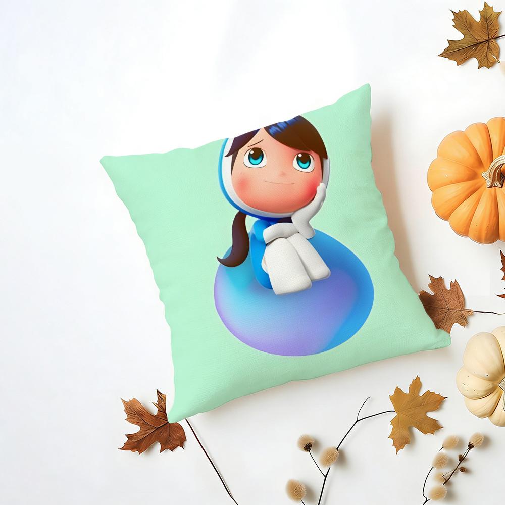 YYumis Cells Cushion Cover Washable Linen Pillowcase Soft  for Daily Sofa Bed Home Room Decor