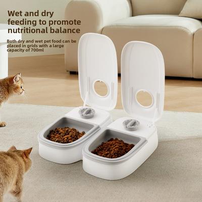Dog Feeder Cat Automatic Feeding Water Bowl with Timer Pet Food Storage Dispenser Container Pets Puppy Kitten Accessories