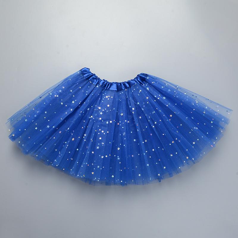Children's Three-Layer Puffy Tutu Skirt with Sequins