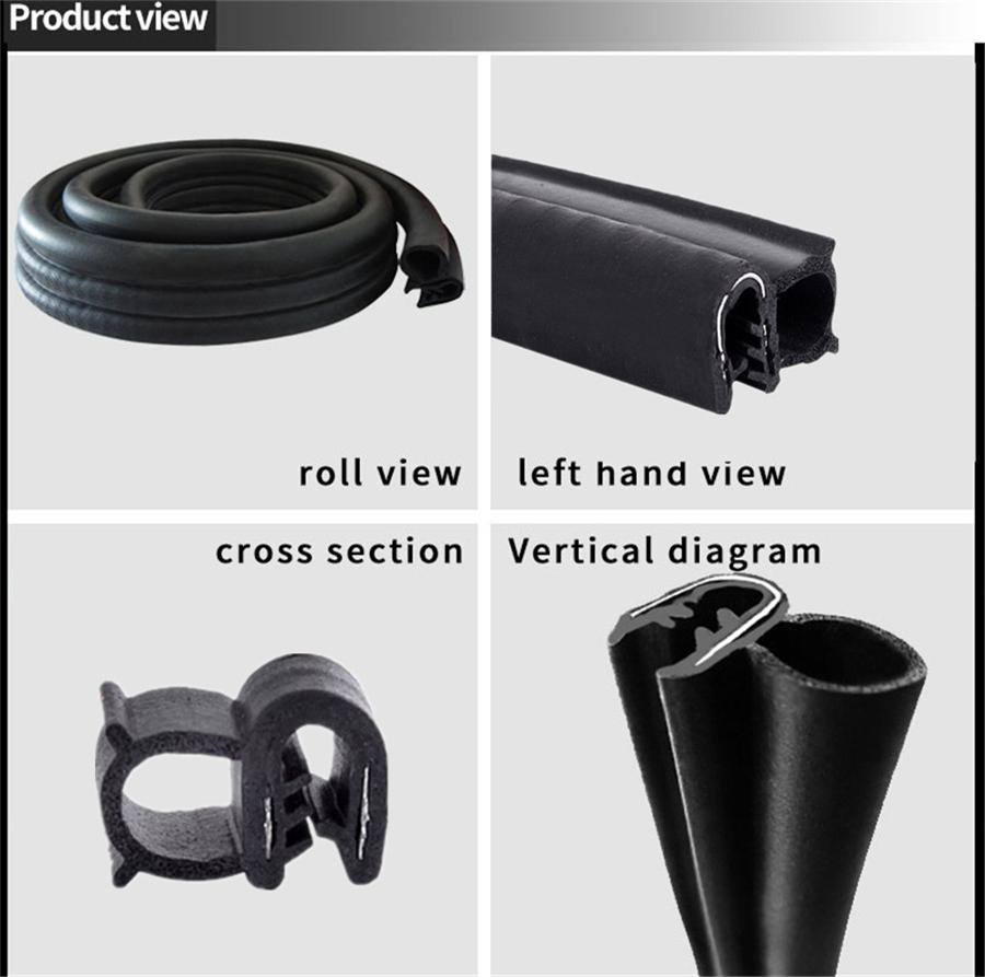 3 Meters 20mm Universal Door Edge Trim Protector Guard Hardwearing Car Auto Truck Ship Dustproof Rubber Seal Strip With Steel Sheet
