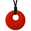 Mom Round Pendant Necklace Baby Teething Nursing Bite Chew Soft Silicone Teether Toy
