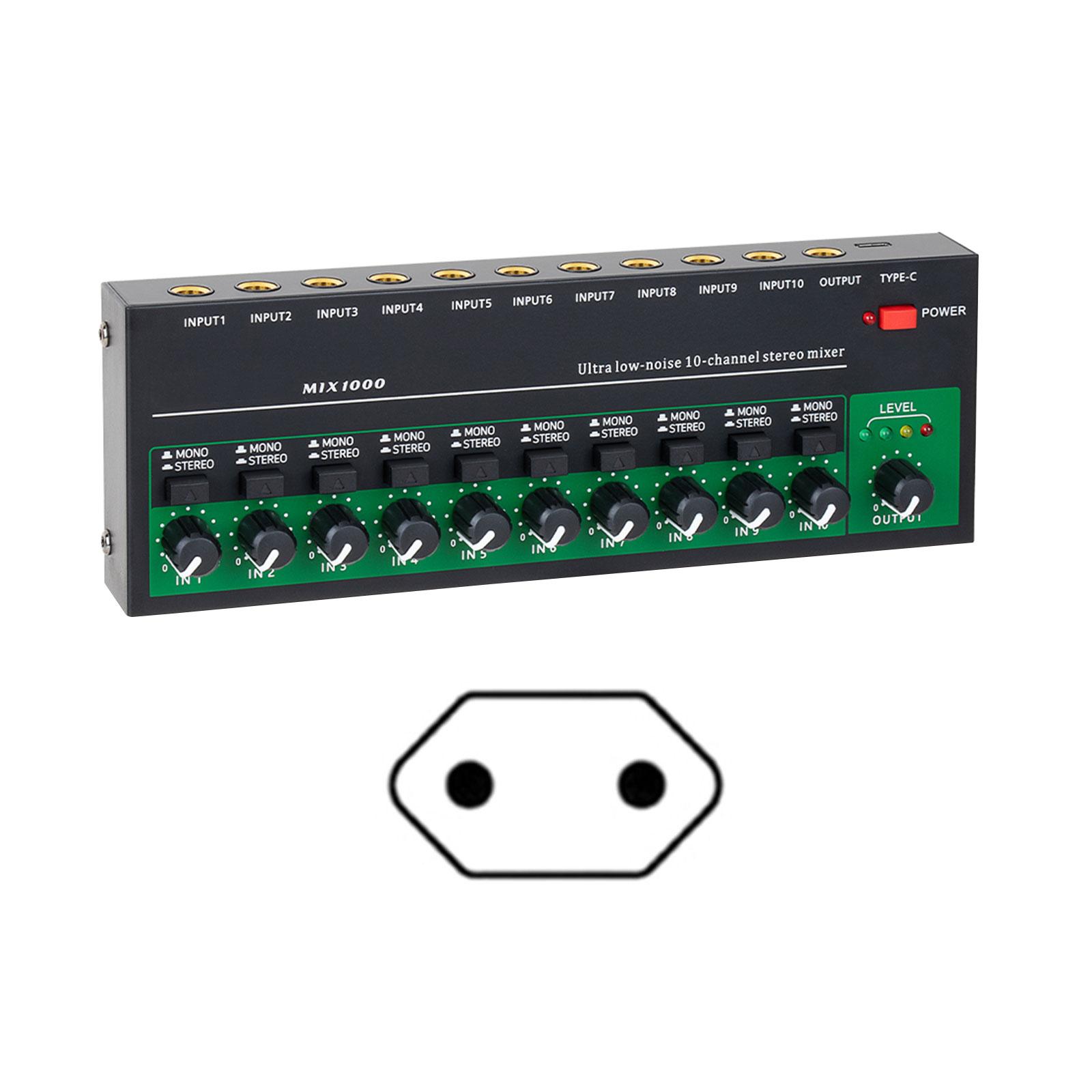 

10 Channels Digital Audio Mixing Console Stereo Mic/Line Mixer with Reverb for Recording DJ Network Live Broadcast EU