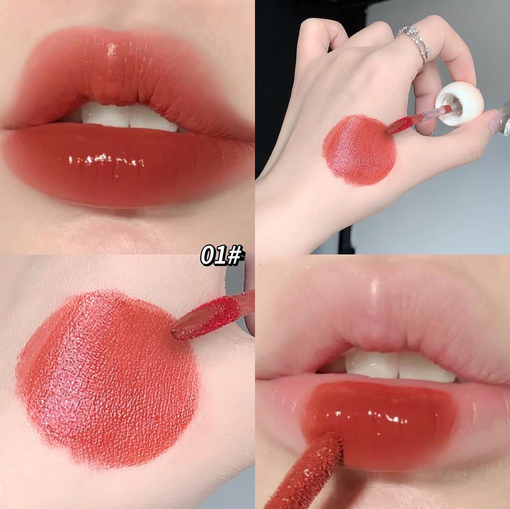 Qin-Linsenlippenglasur, wasserglänzende Schmolllippen, aufhellender, feuchtigkeitsspendender und nicht klebriger Lippenstift und Lipgloss