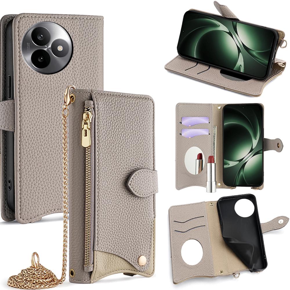For Xiaomi Redmi K80 Ultra 5G Leather Case Wallet Stand Cover Irregular Tail Style with Chain Strap