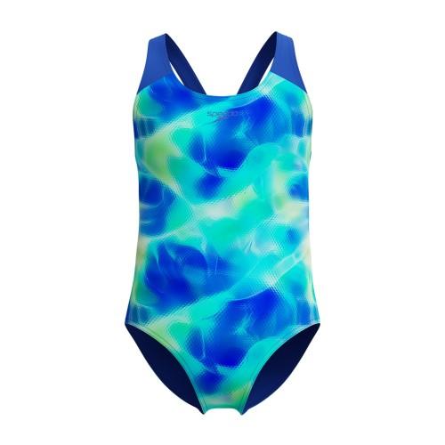 Speedo (13-14 Years, Blue) Girls Splashback One Piece Swimsuit - Image 3