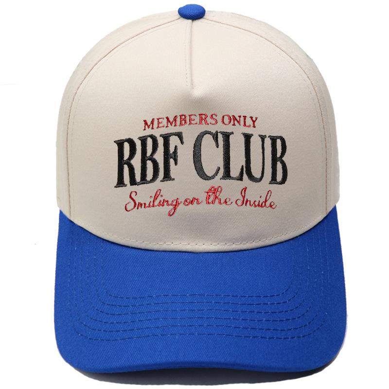 RBF CLUB Truck Driver Hat Embroidery Retro Color Matching Baseball Cap European and American Men's and Women's Casual Hat Tide