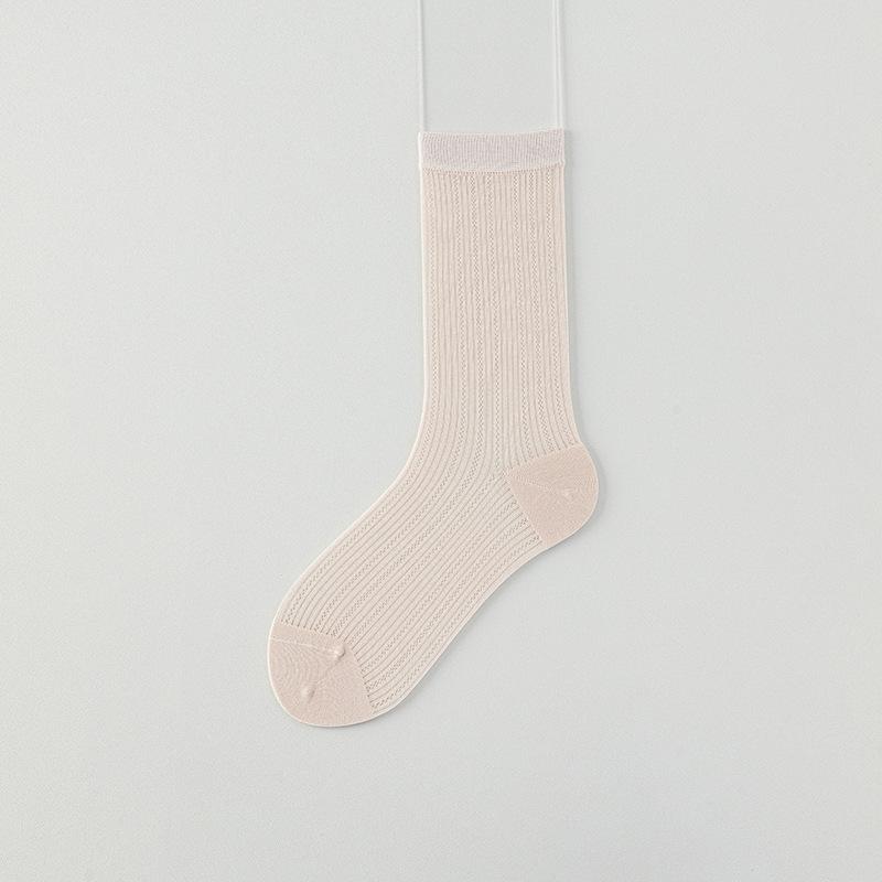 Women's Summer Thin Mesh Cool Boneless Antibacterial Deodorant Tube Stack Socks