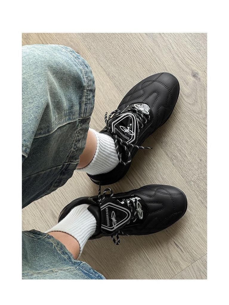 Turbo Racing Unisex Thin-Soled Black Casual Soccer and Commuting Shoes