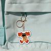 Cartoon Animal Smiling Acrylic Smiling Animal Pendant Keyring Bag Backpack Key Phone Accessories
