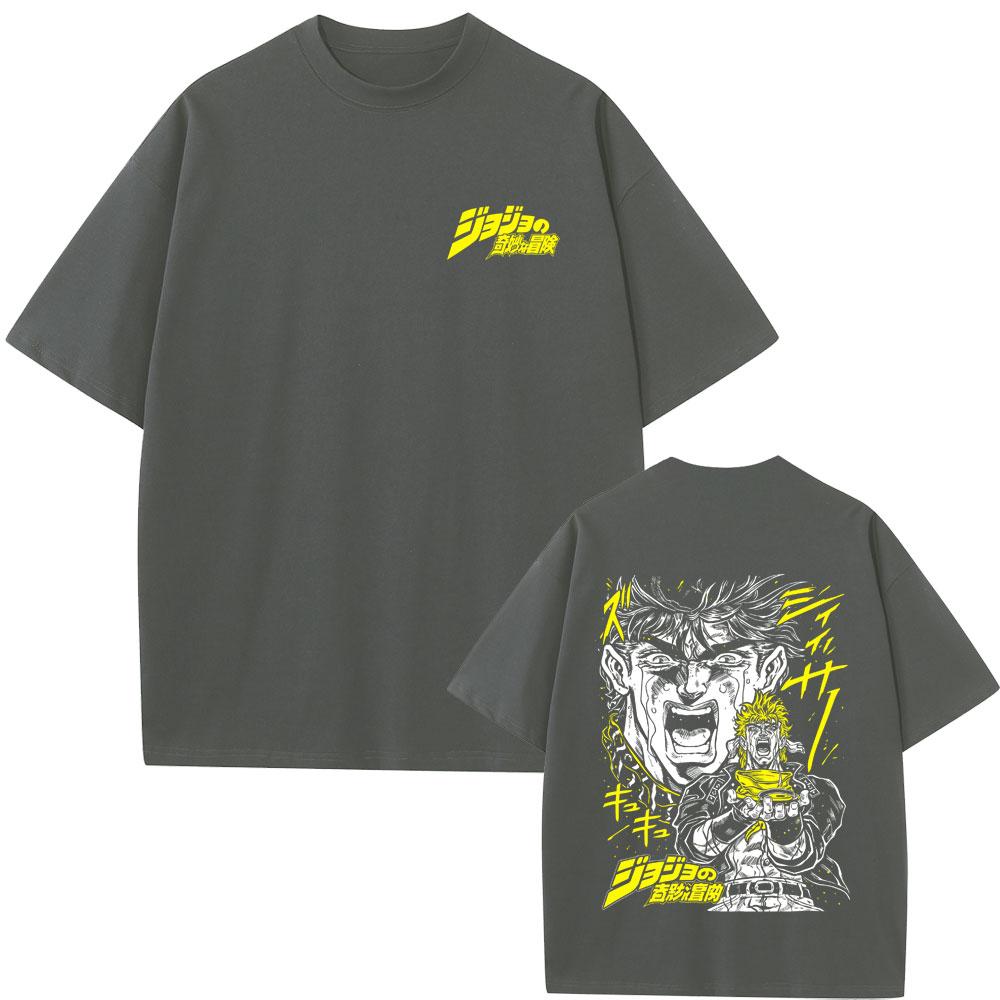 Hot Anime Jojo Bizarre Adventure Joseph Joestar Caesar Anthonio Zeppeli Graphic Tshirt Unisex Fashion Cartoon Short Sleeve T Shirt