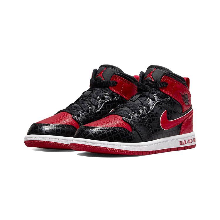 Air Jordan 1 Mid Black + Red = Bred