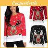 Stylish Unisex Christmas O-neck Knitted Sweater Comfortable Retro Jumper Knitwear For Holiday Joy