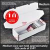 10PCS Large Capacity Trading Card Storage Box White Portable Sports Card Box Cardboard Sturdy Baseball Card Box