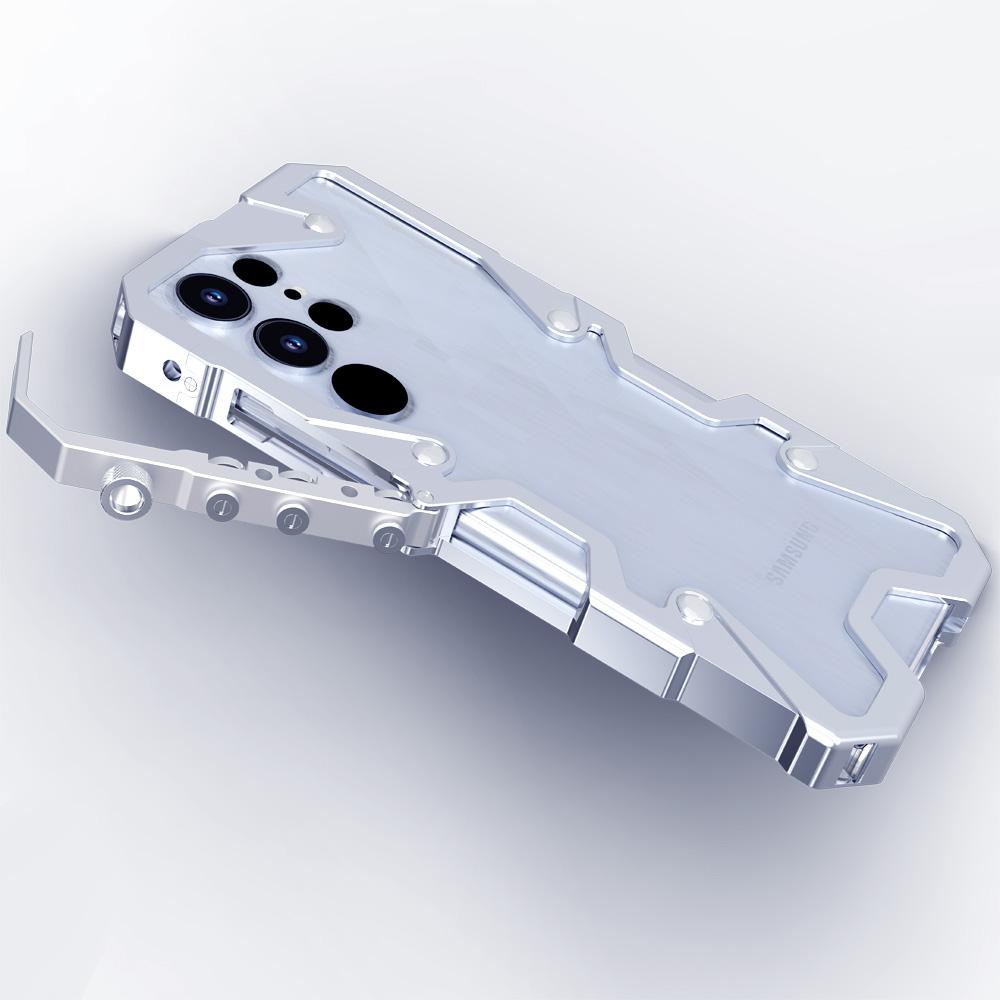For Samsung Galaxy S25 Ultra Bumper Case Aluminium Alloy Metal Phone Shell Cover with Strap