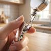Multi-Functional Metal Retractable Clip Kitchen Towel Holder Auto-Retractable Hook No Drilling Bathroom Towel Hanger with Stretchable Cord