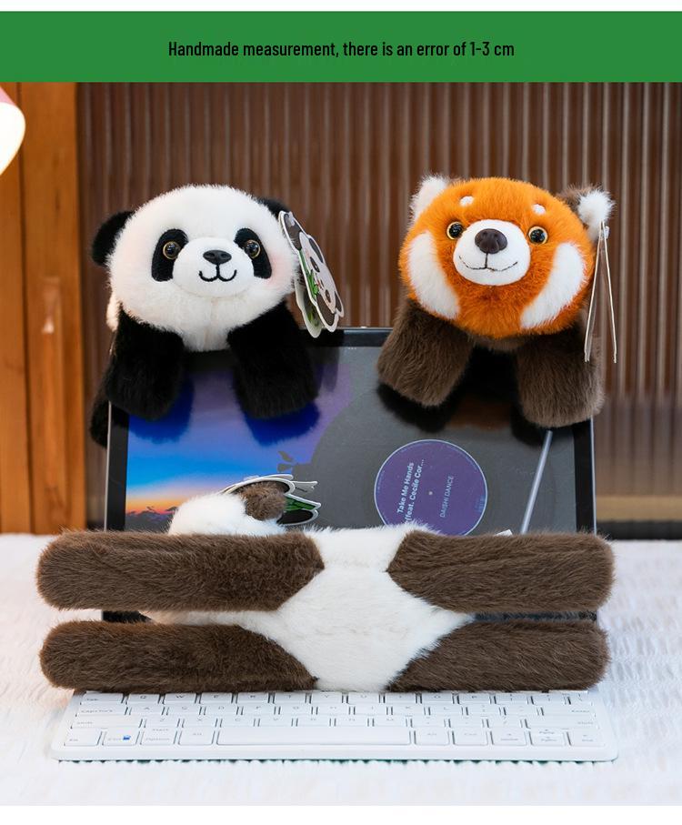 Adorable Panda Snap Bracelet & Magnet Plush Doll Gift for Kids