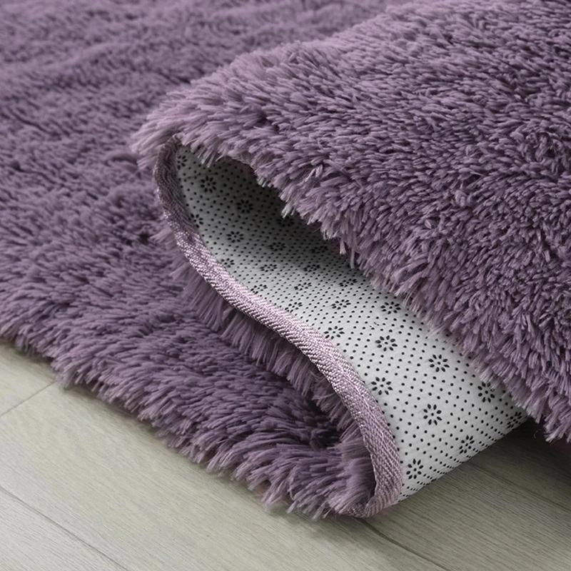 Silky Fluffy Carpet Modern Home Decor Long Plush Shaggy Rug Children's Play Mats Sofa Living Bedroom Bedside Mat Balcony Carpets