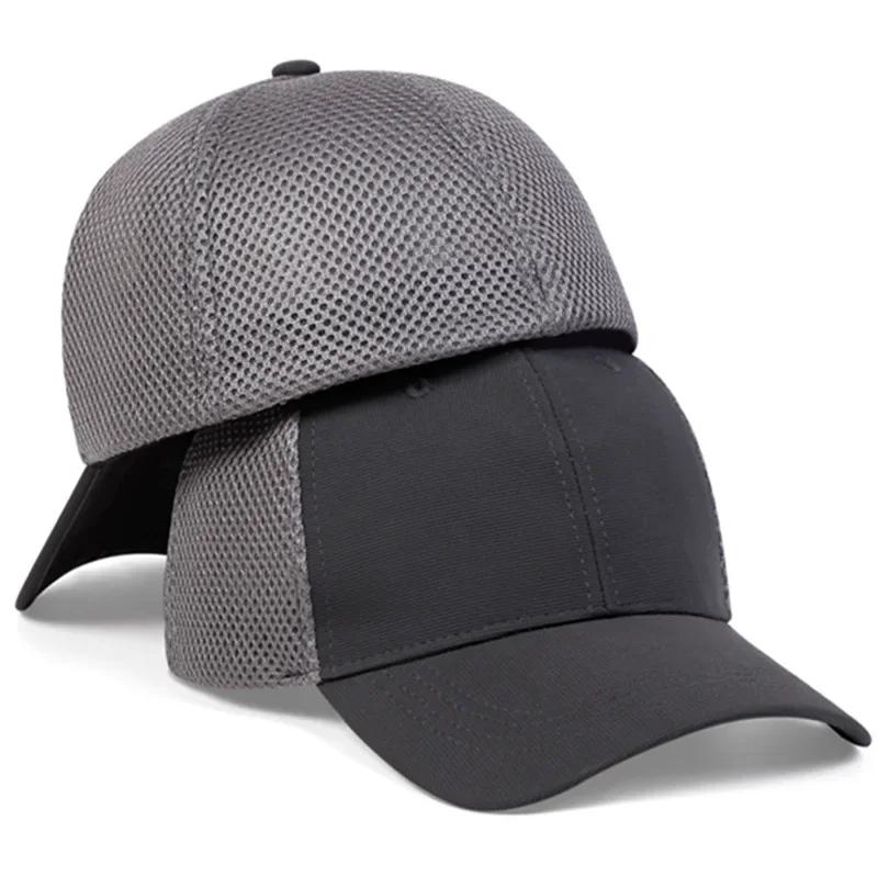 Hot Sale Unisex Baseball Solid Color Male Cap Slight Curved Brim Style Trucker Hat Casual Outdoor Breathable Cap Gorras Hombre