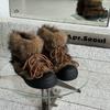 Snow Boots Women's 2025 New Winter Big Head Thick Sole Piled and Thick Fluff Outer Wear Warm Cotton Shoes