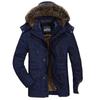 Men's Winter Clothing Medium and Long Fleece Fleece Thickened Thermal Cotton-padded Clothes Middle-aged and Elderly Cotton-padded Clothes